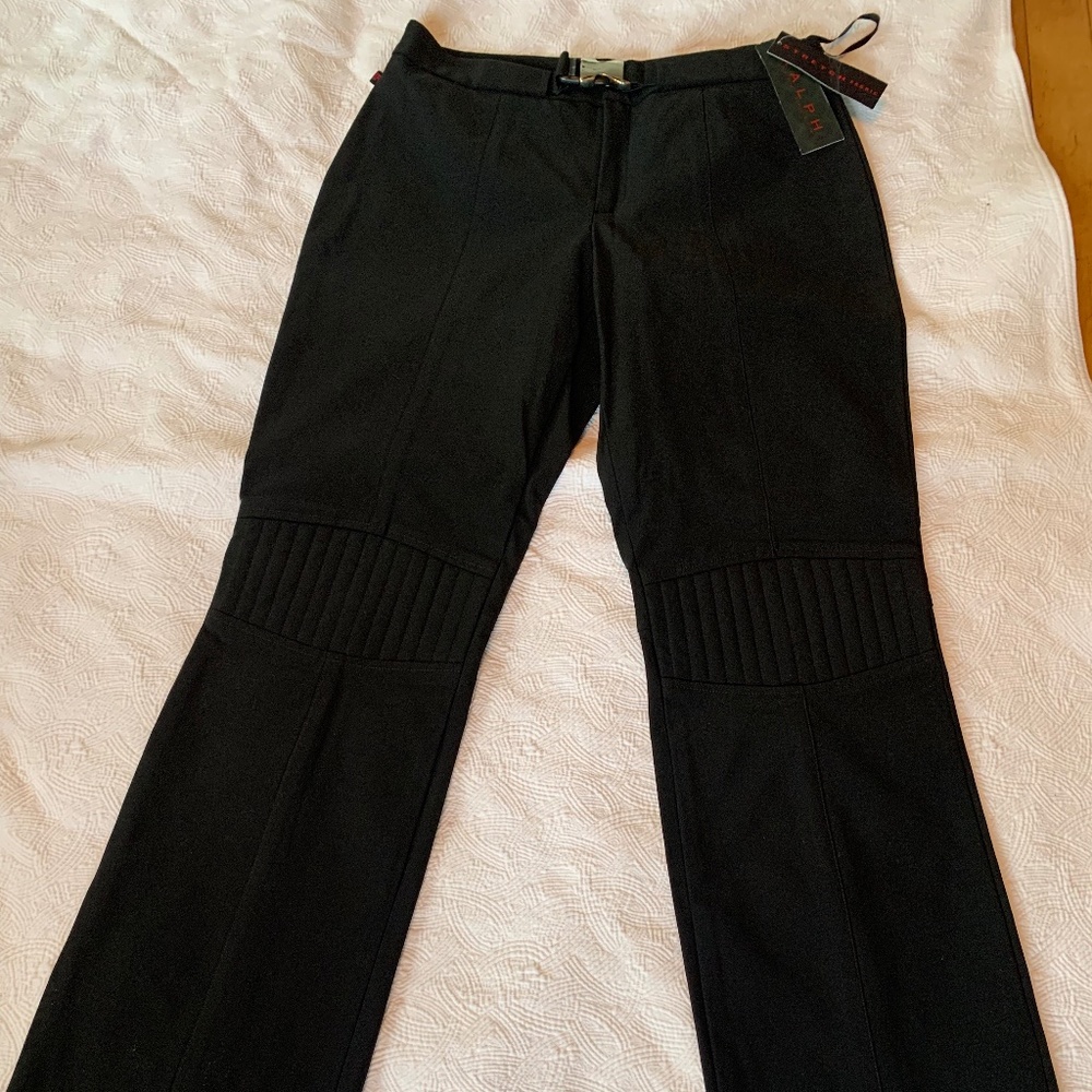 Ralph Lauren Black Stretch Vintage Ski Pants. NWT. 6
